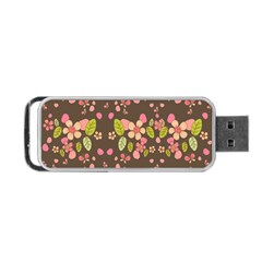 Floral Pattern Portable Usb Flash (two Sides) by Valentinaart