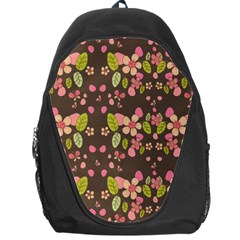 Floral Pattern Backpack Bag by Valentinaart