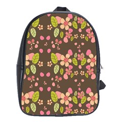 Floral Pattern School Bags (xl)  by Valentinaart