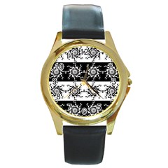 Three Wise Men Gotham Strong Hand Round Gold Metal Watch by Mariart