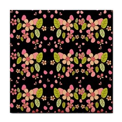 Floral Pattern Tile Coasters by Valentinaart