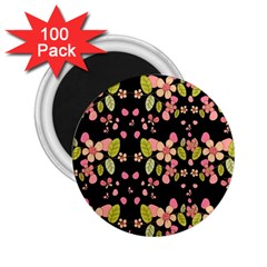 Floral Pattern 2 25  Magnets (100 Pack)  by Valentinaart