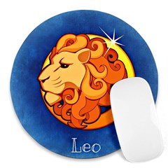 Zodiac Leo Round Mousepads by Mariart