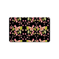 Floral Pattern Magnet (name Card) by Valentinaart