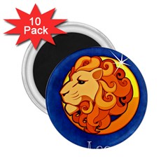 Zodiac Leo 2 25  Magnets (10 Pack)  by Mariart