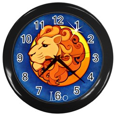 Zodiac Leo Wall Clocks (black)