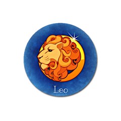 Zodiac Leo Magnet 3  (round)