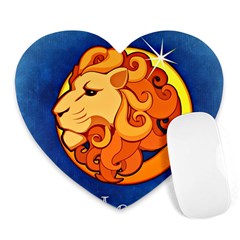 Zodiac Leo Heart Mousepads by Mariart