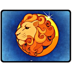 Zodiac Leo Fleece Blanket (large)  by Mariart