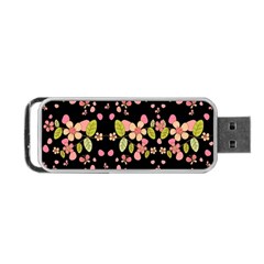 Floral Pattern Portable Usb Flash (one Side) by Valentinaart