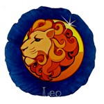 Zodiac Leo Large 18  Premium Round Cushions Front