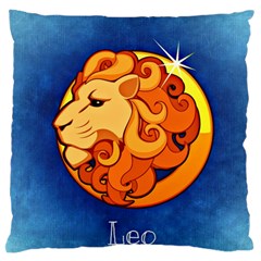 Zodiac Leo Large Flano Cushion Case (one Side) by Mariart