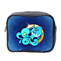 Zodiac Aquarius Mini Toiletries Bag 2-side by Mariart