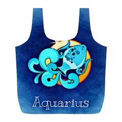 Zodiac Aquarius Full Print Recycle Bags (L) 