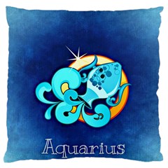 Zodiac Aquarius Standard Flano Cushion Case (Two Sides)