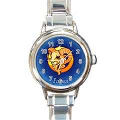 Zodiac Aries Round Italian Charm Watch