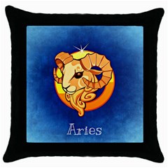 Zodiac Aries Throw Pillow Case (black) by Mariart