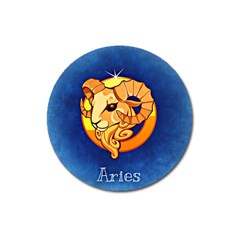 Zodiac Aries Magnet 3  (round) by Mariart