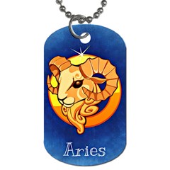 Zodiac Aries Dog Tag (one Side) by Mariart