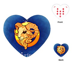 Zodiac Aries Playing Cards (heart)  by Mariart