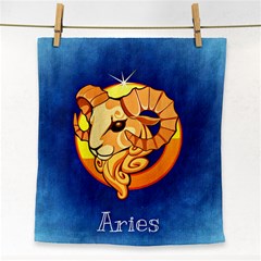 Zodiac Aries Face Towel by Mariart