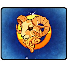 Zodiac Aries Fleece Blanket (medium)  by Mariart