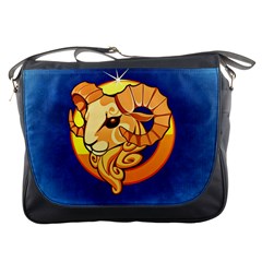 Zodiac Aries Messenger Bags by Mariart