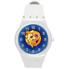 Zodiac Aries Round Plastic Sport Watch (m) by Mariart