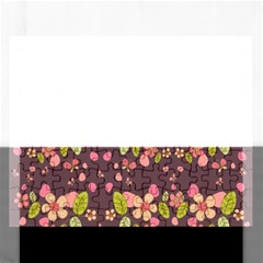 Floral Pattern Rectangular Jigsaw Puzzl by Valentinaart