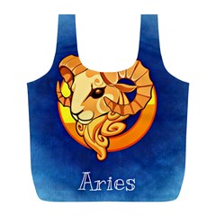 Zodiac Aries Full Print Recycle Bags (l)  by Mariart