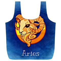 Zodiac Aries Full Print Recycle Bags (l)  by Mariart