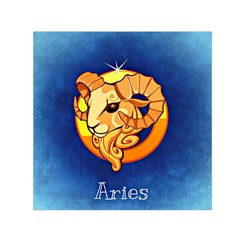 Zodiac Aries Small Satin Scarf (square) by Mariart