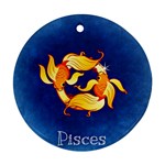 Zodiac Pisces Ornament (Round) Front