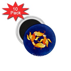 Zodiac Pisces 1 75  Magnets (10 Pack)  by Mariart