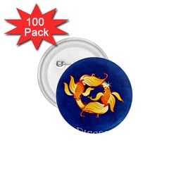 Zodiac Pisces 1 75  Buttons (100 Pack)  by Mariart