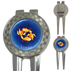 Zodiac Pisces 3-in-1 Golf Divots by Mariart