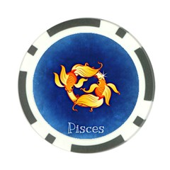 Zodiac Pisces Poker Chip Card Guard by Mariart