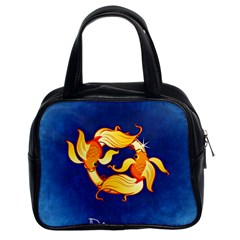 Zodiac Pisces Classic Handbags (2 Sides) by Mariart