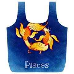 Zodiac Pisces Full Print Recycle Bags (l)  by Mariart