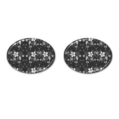 Floral Pattern Cufflinks (oval)