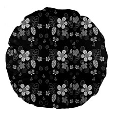 Floral Pattern Large 18  Premium Flano Round Cushions by Valentinaart