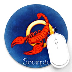 Zodiac Scorpio Round Mousepads