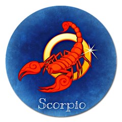 Zodiac Scorpio Magnet 5  (Round)