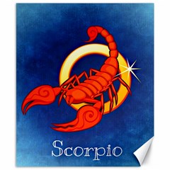 Zodiac Scorpio Canvas 8  x 10 