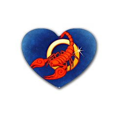 Zodiac Scorpio Heart Coaster (4 pack) 