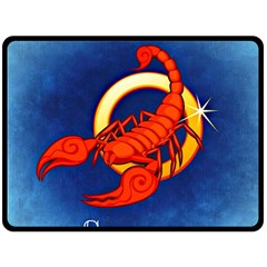 Zodiac Scorpio Fleece Blanket (large)  by Mariart