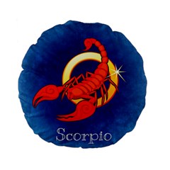 Zodiac Scorpio Standard 15  Premium Flano Round Cushions