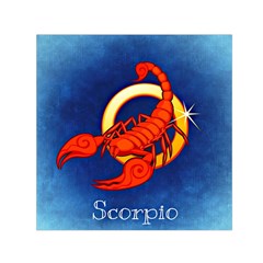 Zodiac Scorpio Small Satin Scarf (Square)