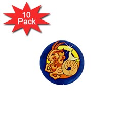 Zodiac Capricorn 1  Mini Magnet (10 Pack)  by Mariart