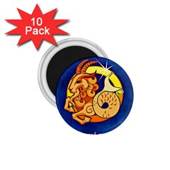 Zodiac Capricorn 1 75  Magnets (10 Pack)  by Mariart